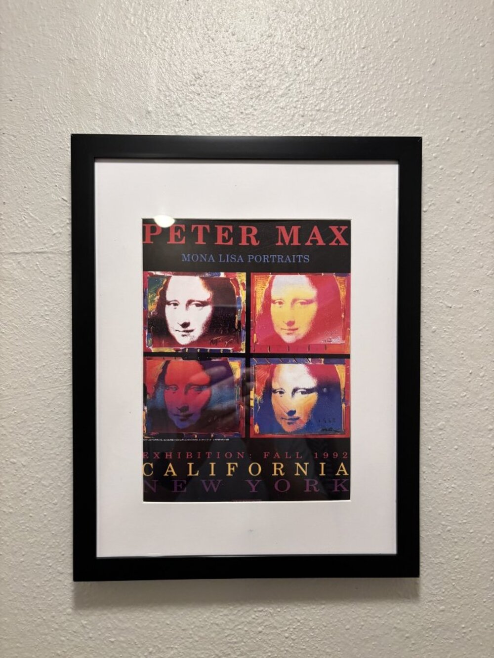 Peter Max Framed 8.5x11 Inch Art Print - Mona Lisa Portraits